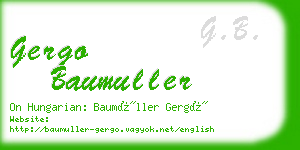 gergo baumuller business card